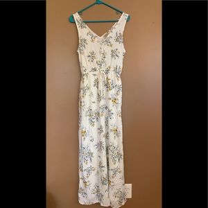 Lucky Brand Floral Printed V-Neck Maxi